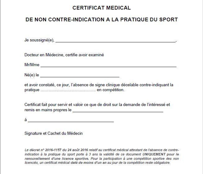 Photo Certificat Médical 